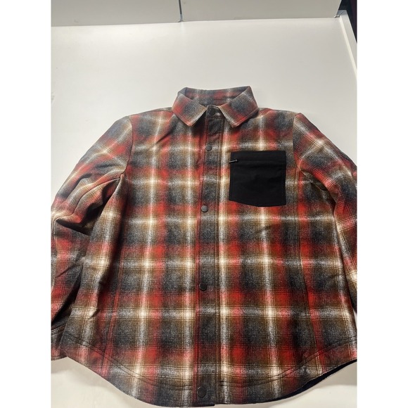 Pendleton Men's Two-Layer Wool Blend Shirt Jacket RED SMALL S